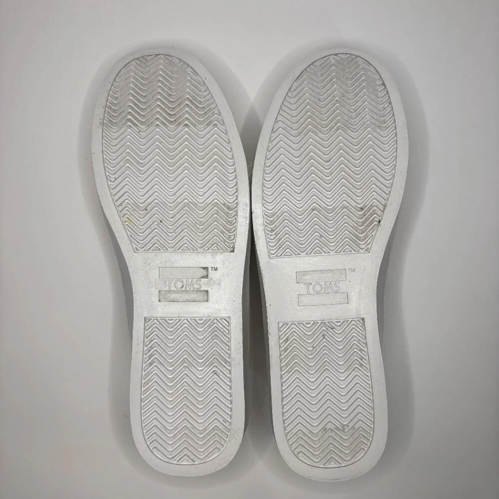 TOMS‎ Slip On Casual Shoes Womens Size 8.5 Canvas Beige Comfort Sneakers Neutral - Picture 7 of 9